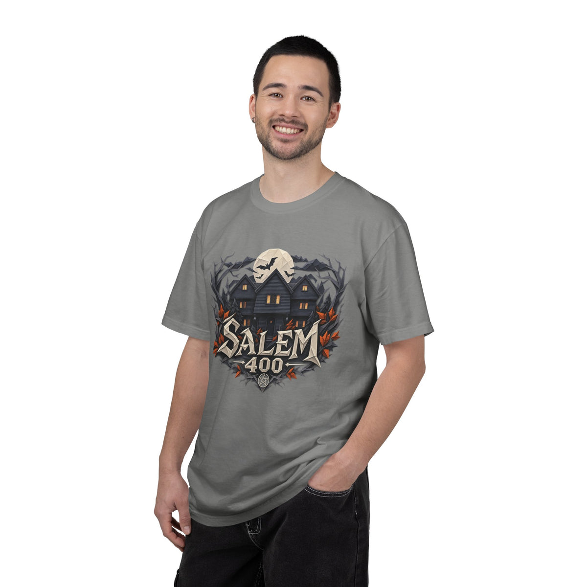 Salem 400 Witch House - Unisex Garment-Dyed T-shirt