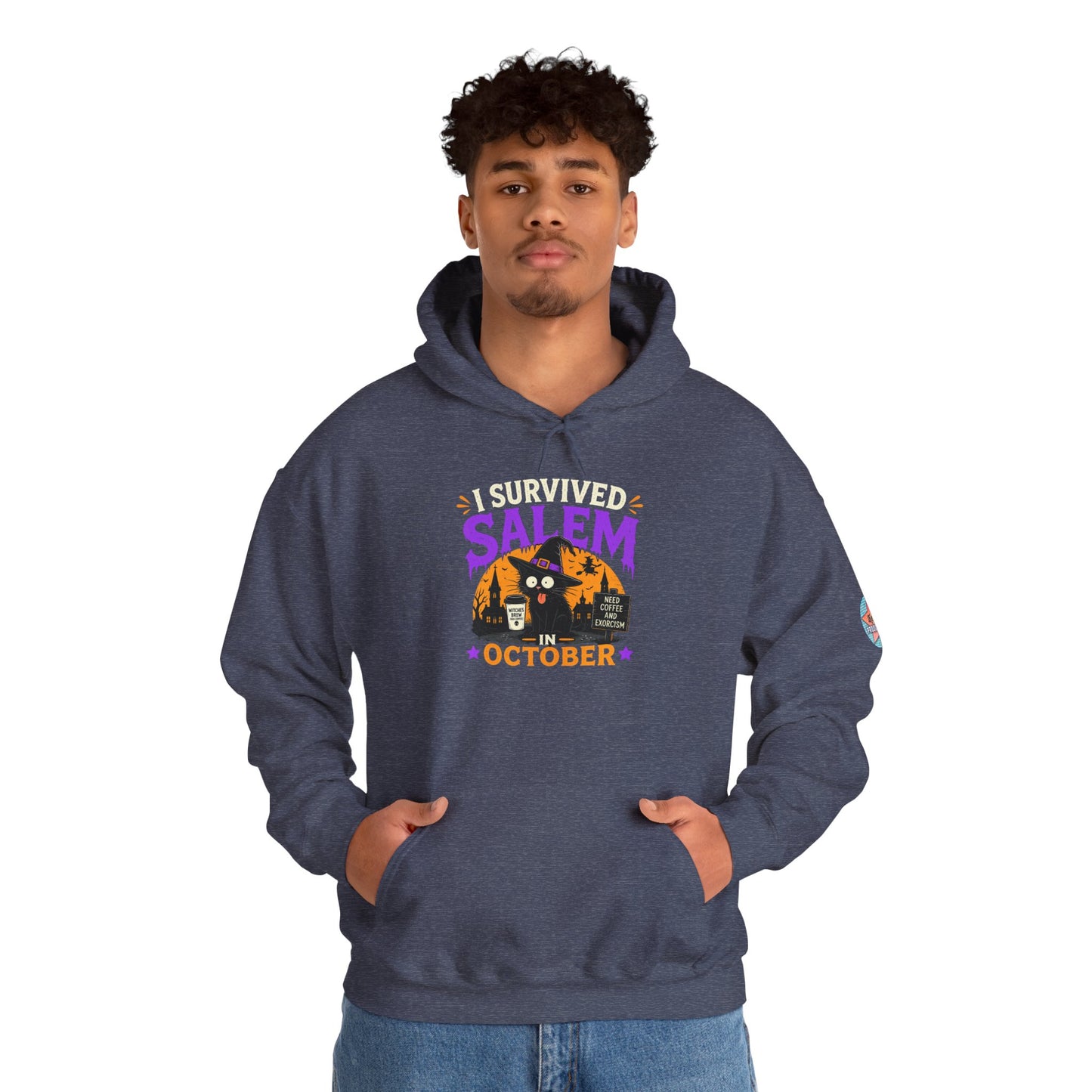 Survived Salem Cat - Unisex Heavy Blend™ Hooded Sweatshirt