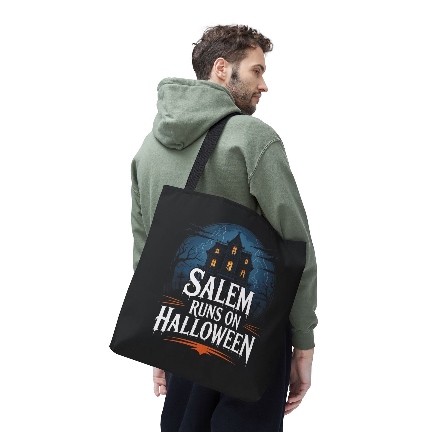 Salem Runs on Halloween Tote Bag (AOP)