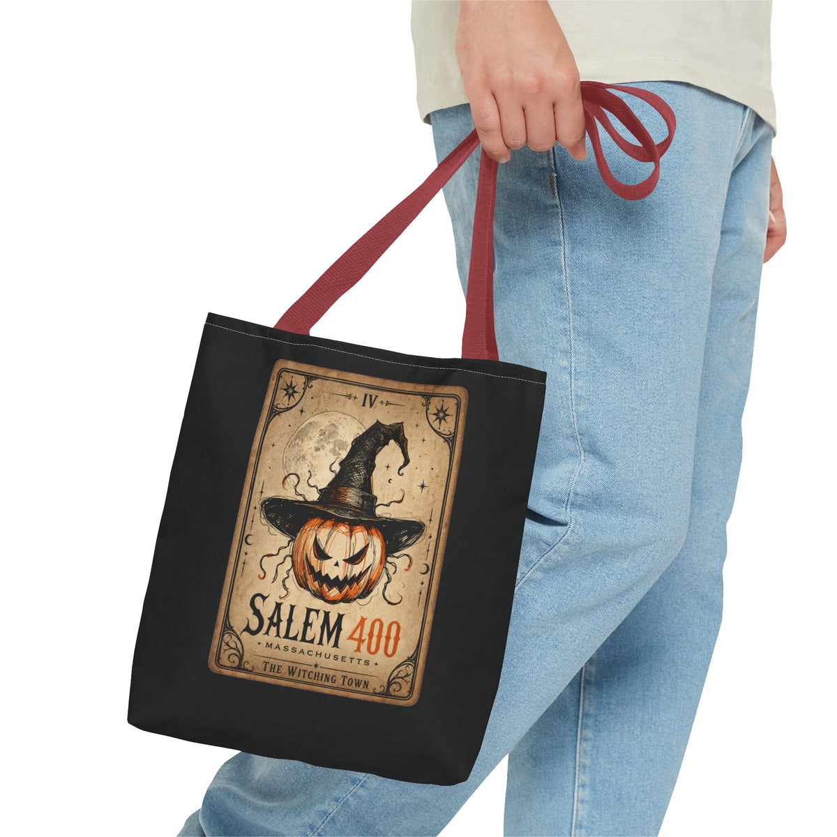 PUNKIN TAROT Tote Bag (AOP) – alternate view | SalemFootsteps