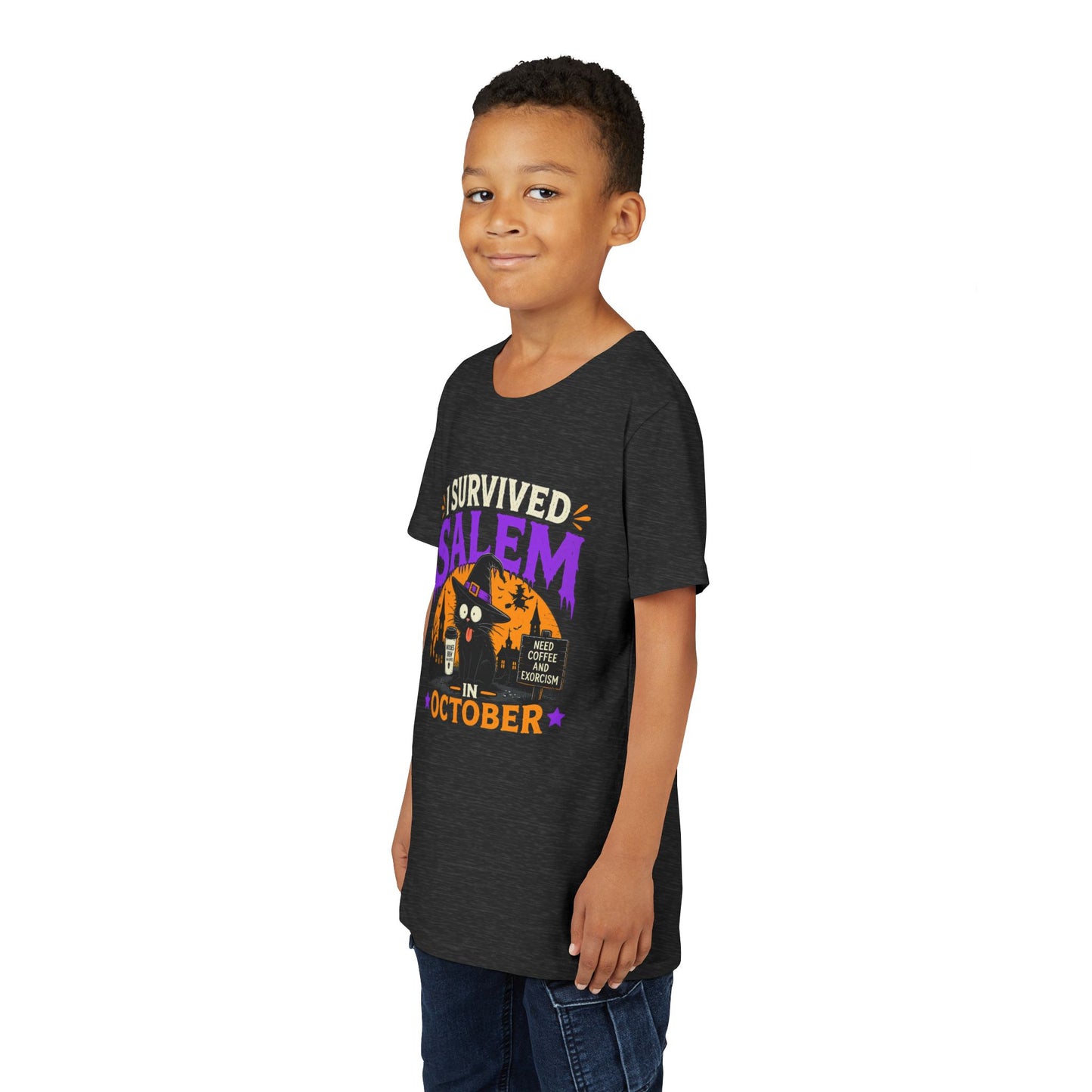 Survived Salem Cat - Youth Short Sleeve Tee