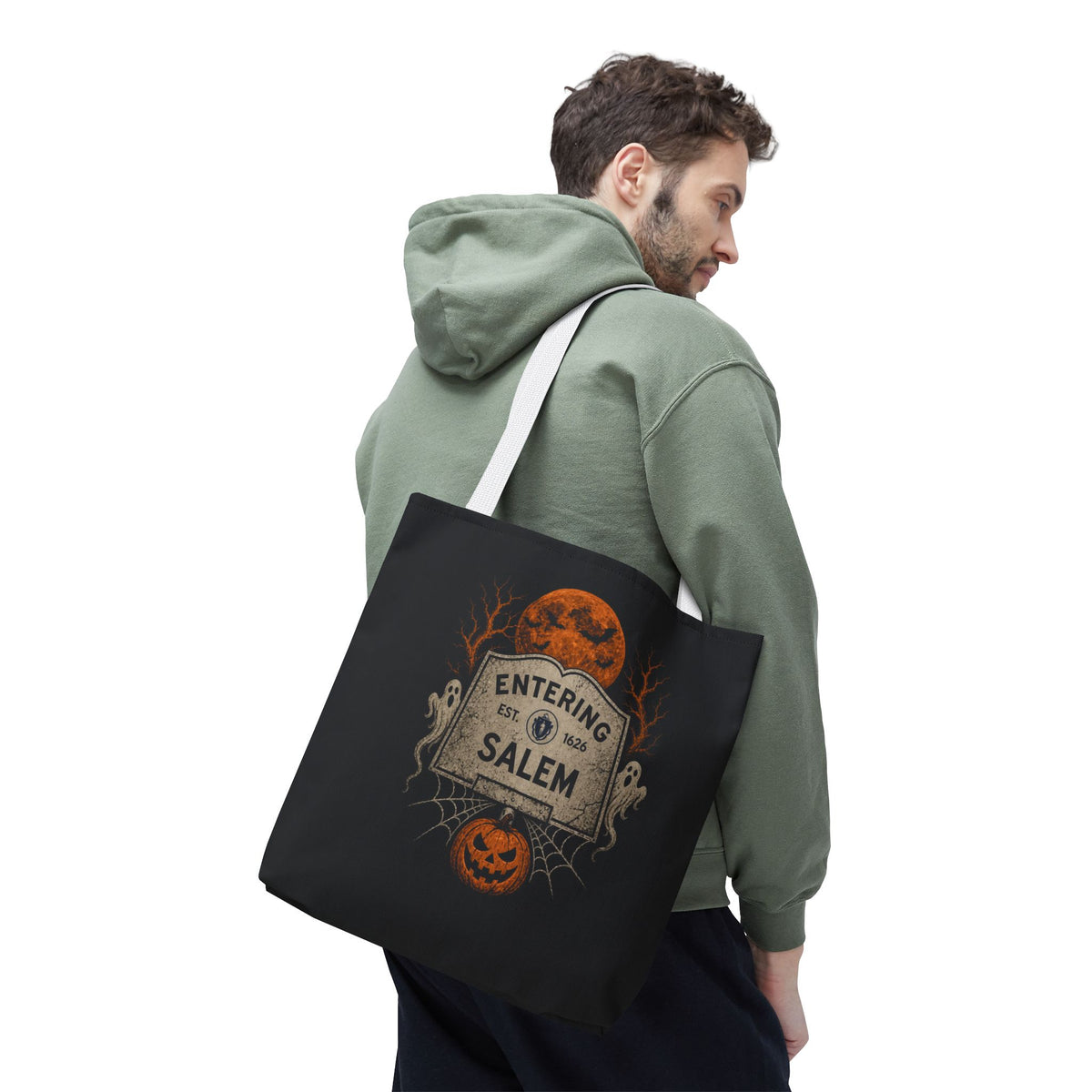 Halloween Entering Salem Tote Bag (AOP)