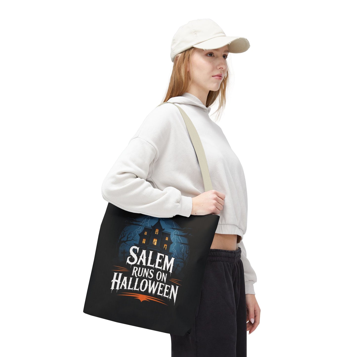 Salem Runs on Halloween Tote Bag (AOP)
