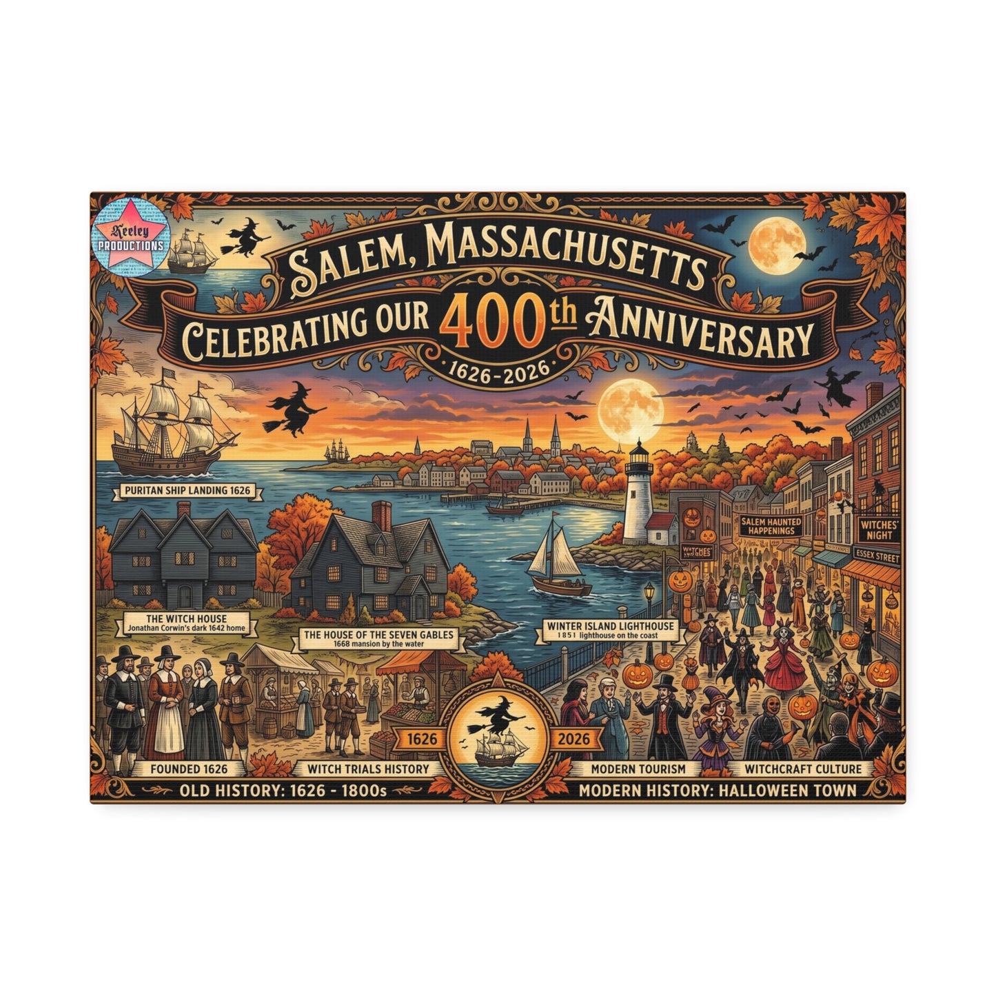 Salem 400 Canvas Stretched, 1.5''
