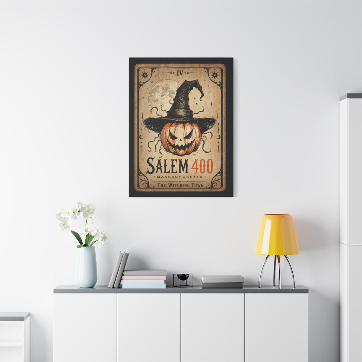 SALEM TAROT Matte Canvas, Stretched, 1.25" – Salem – alternate view | SalemFootsteps