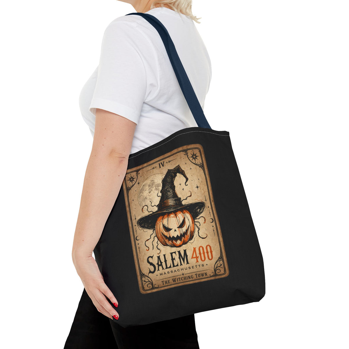 PUNKIN TAROT Tote Bag (AOP) – alternate view | SalemFootsteps