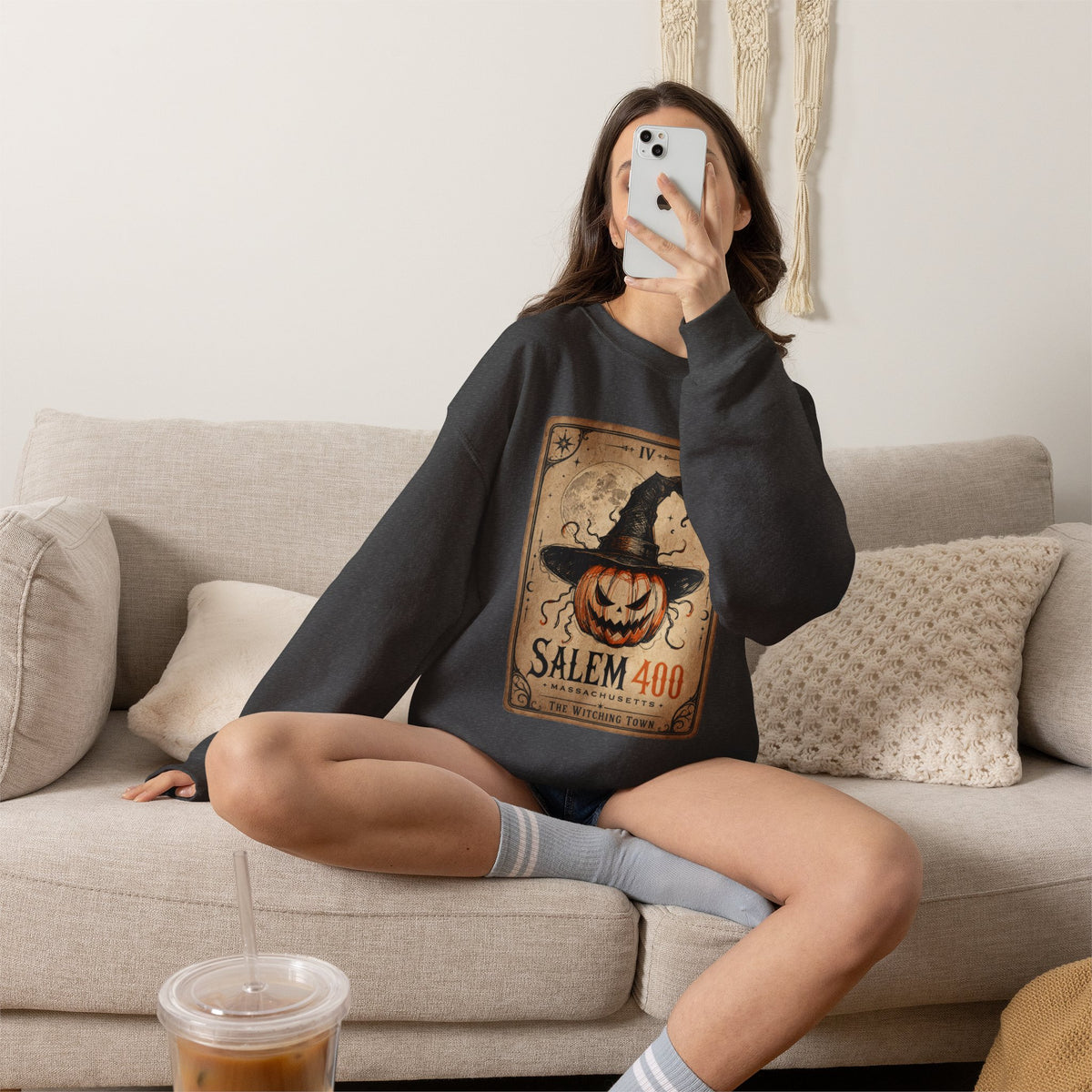 PUNKIN TAROT Unisex Heavy Blend™ Crewneck Sweatshirt – alternate view | SalemFootsteps