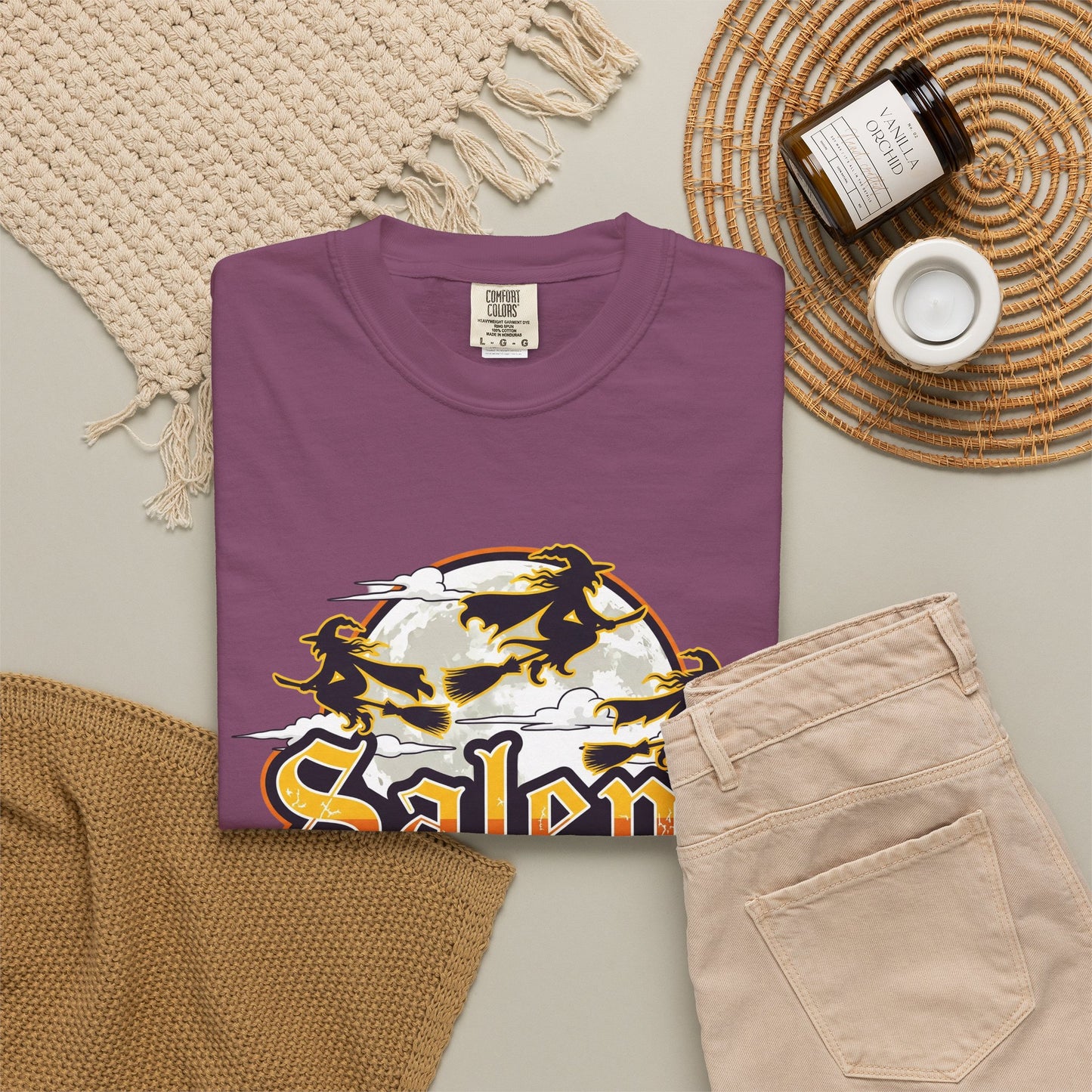 SALEM LOGO Unisex Garment-Dyed T-shirt
