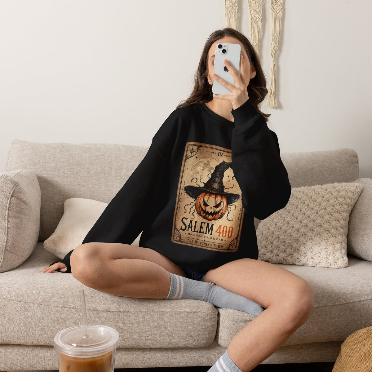 PUNKIN TAROT Unisex Heavy Blend™ Crewneck Sweatshirt – alternate view | SalemFootsteps