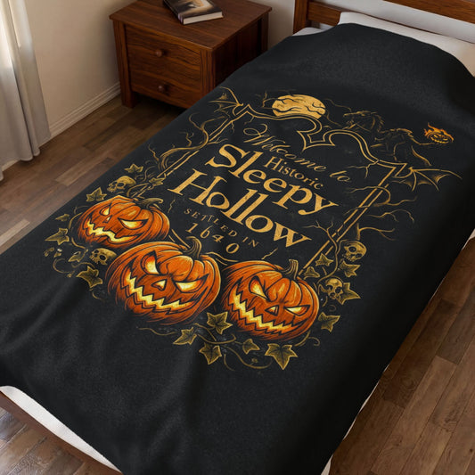 SLEEPY HOLLOW Velveteen Plush Blanket