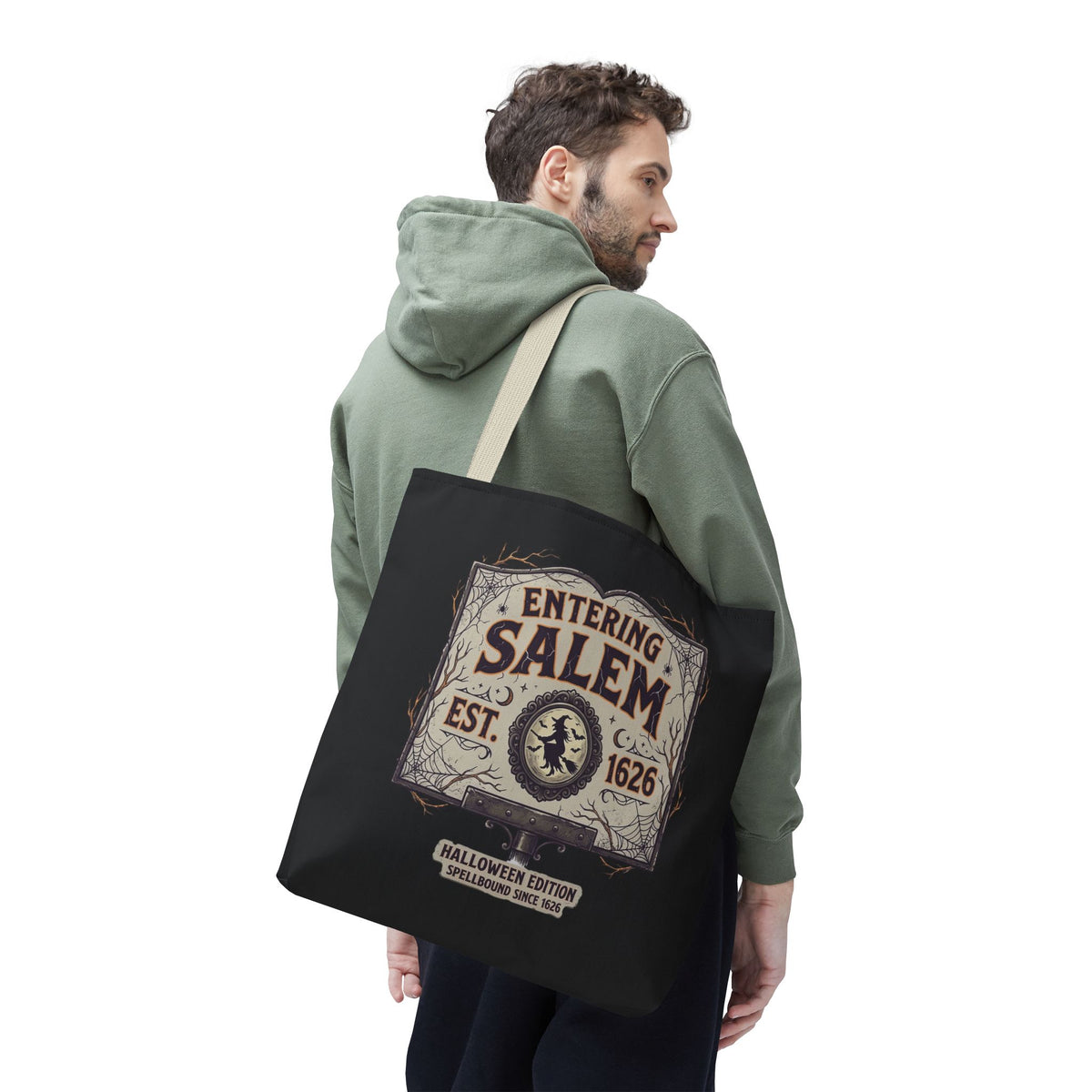 Spooky Entering Salem Tote Bag (AOP)