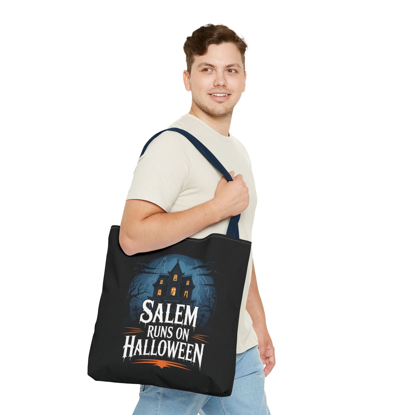 Salem Runs on Halloween Tote Bag (AOP)