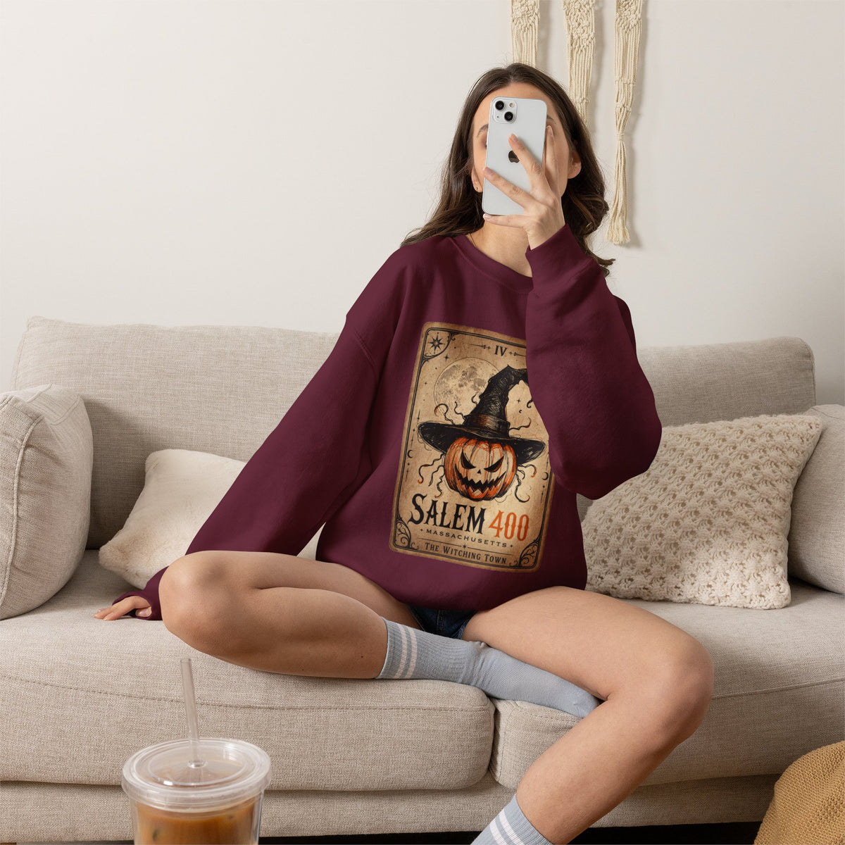 PUNKIN TAROT Unisex Heavy Blend™ Crewneck Sweatshirt – alternate view | SalemFootsteps
