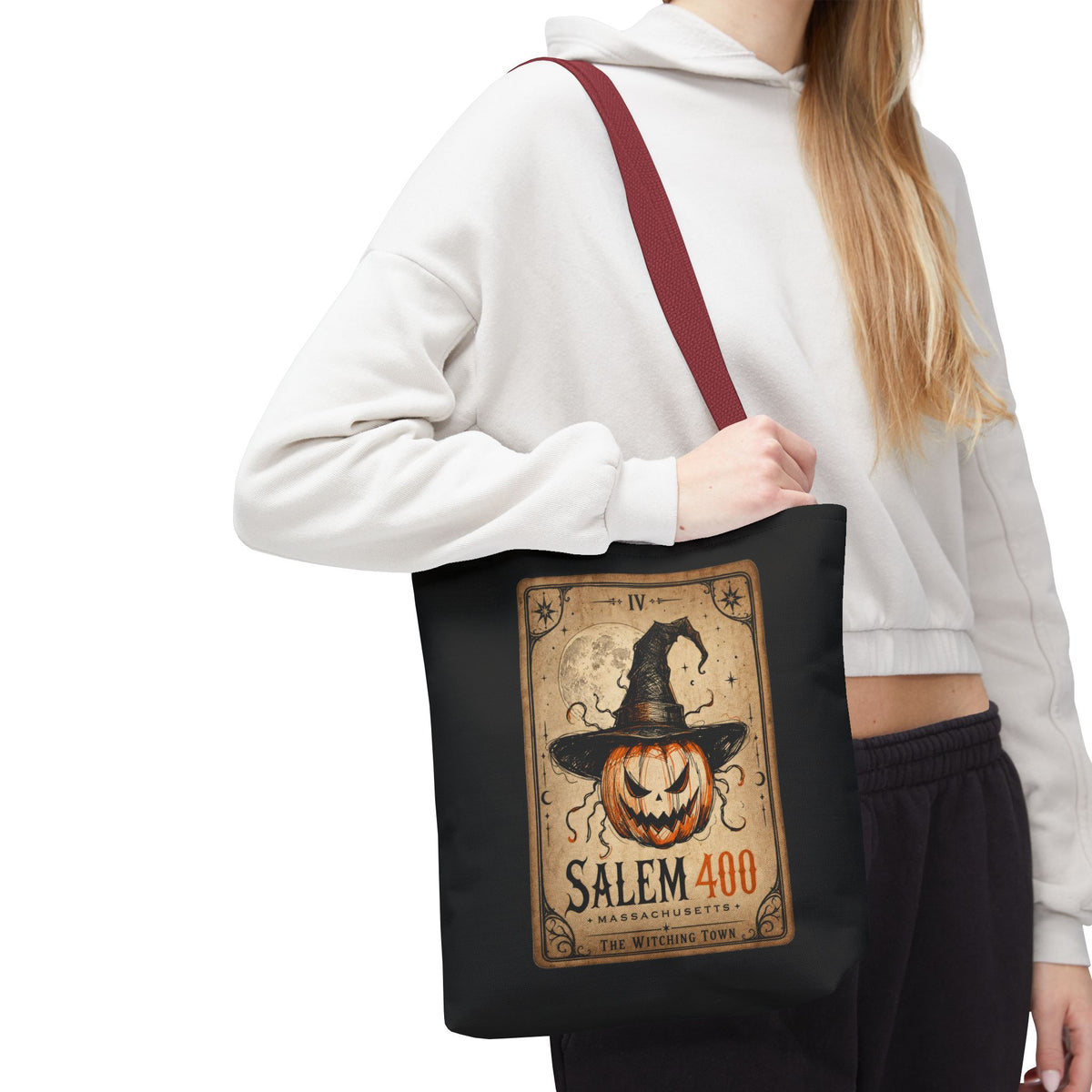PUNKIN TAROT Tote Bag (AOP) – alternate view | SalemFootsteps