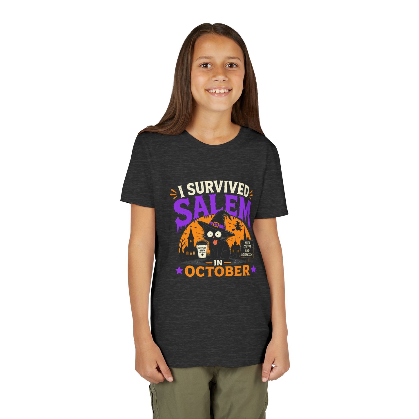Survived Salem Cat - Youth Short Sleeve Tee