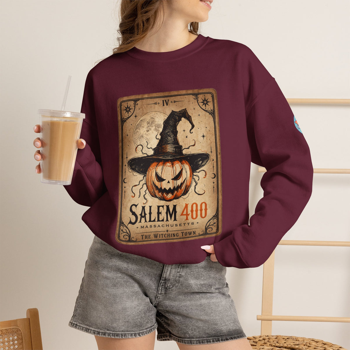 PUNKIN TAROT Unisex Heavy Blend™ Crewneck Sweatshirt – alternate view | SalemFootsteps