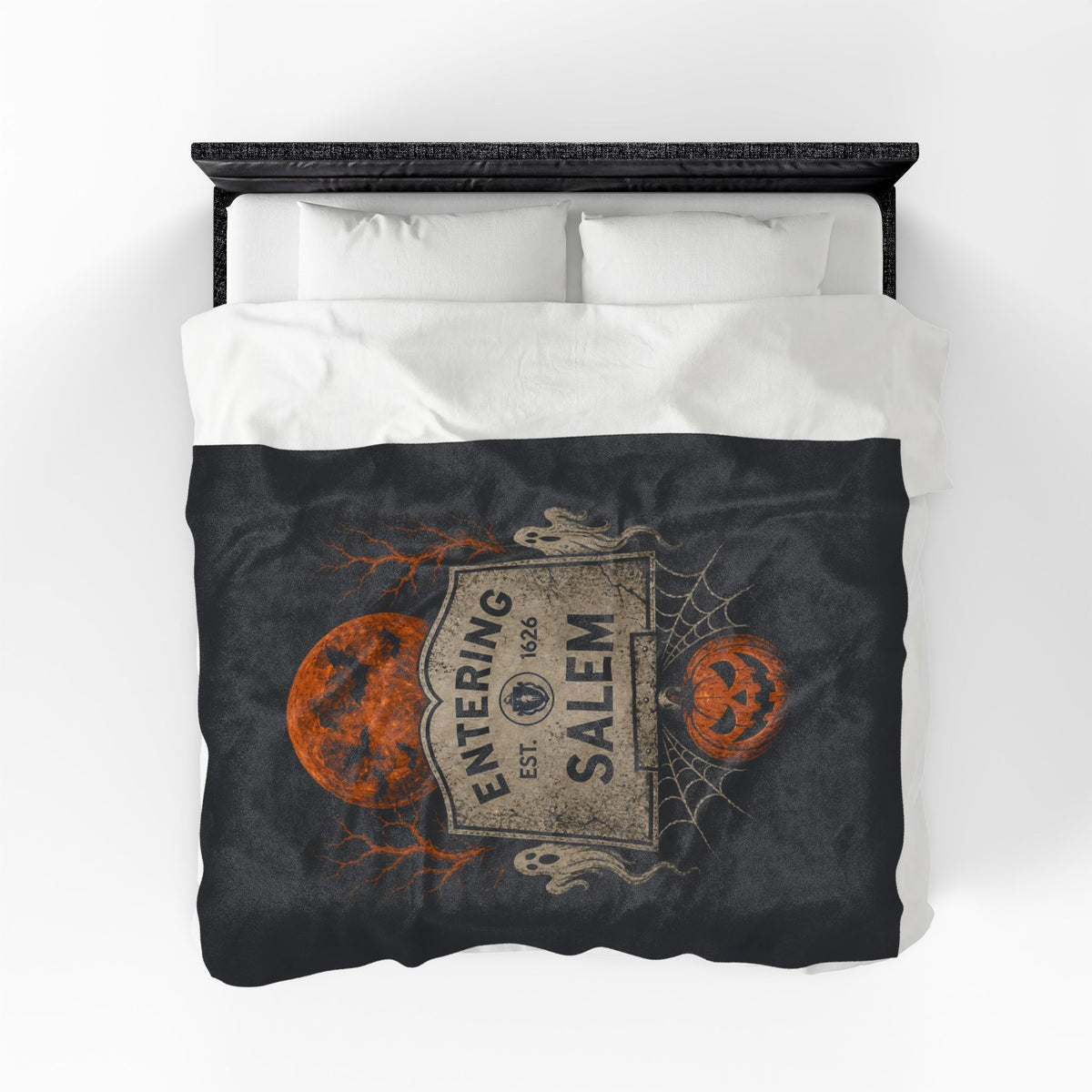 Halloween Entering Salem Velveteen Plush Blanket
