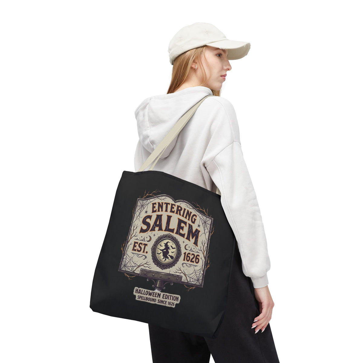 Spooky Entering Salem Tote Bag (AOP)