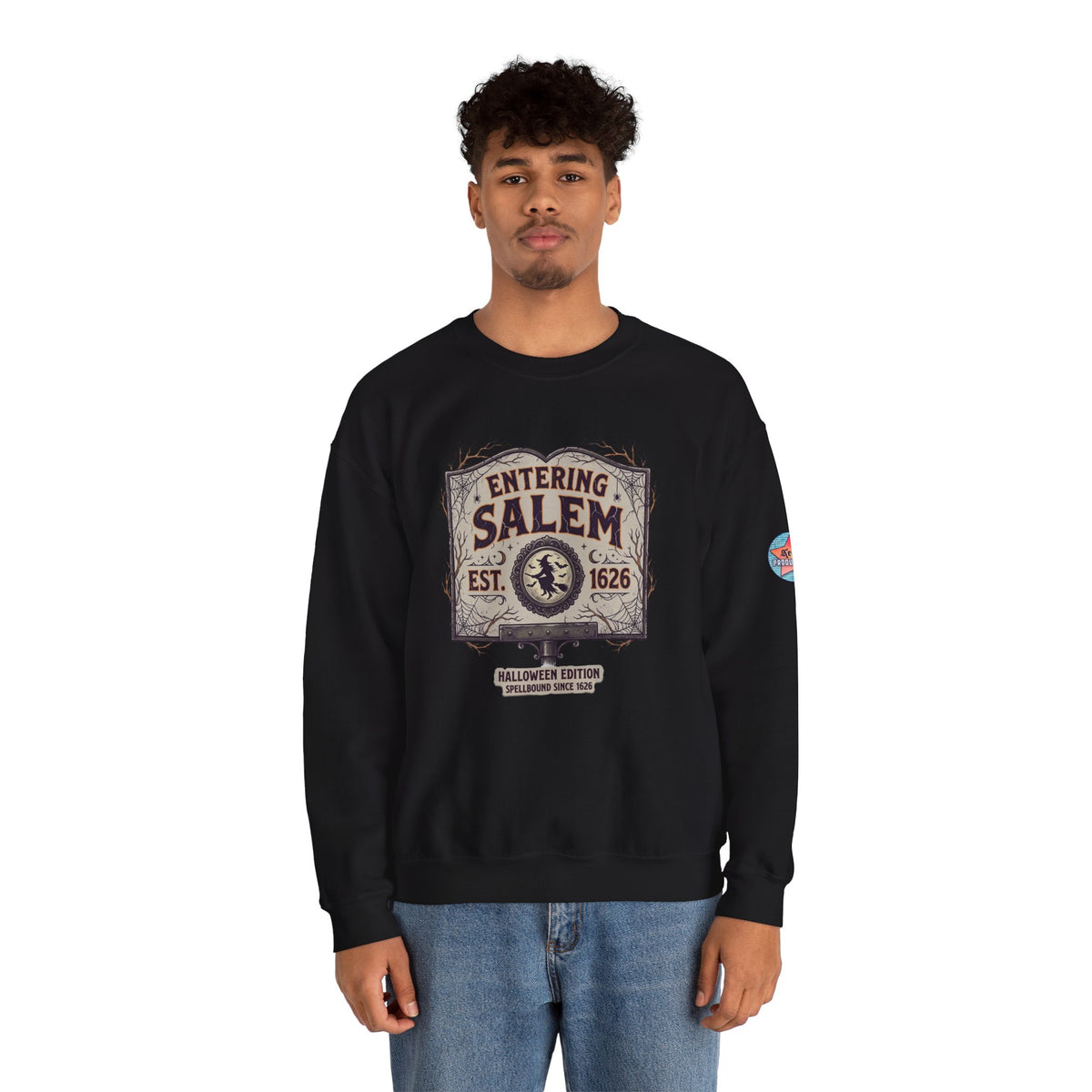 Spooky Entering Salem Unisex Heavy Blend™ Crewneck Sweatshirt