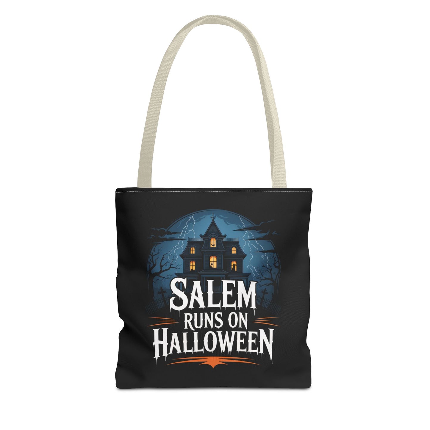 Salem Runs on Halloween Tote Bag (AOP)