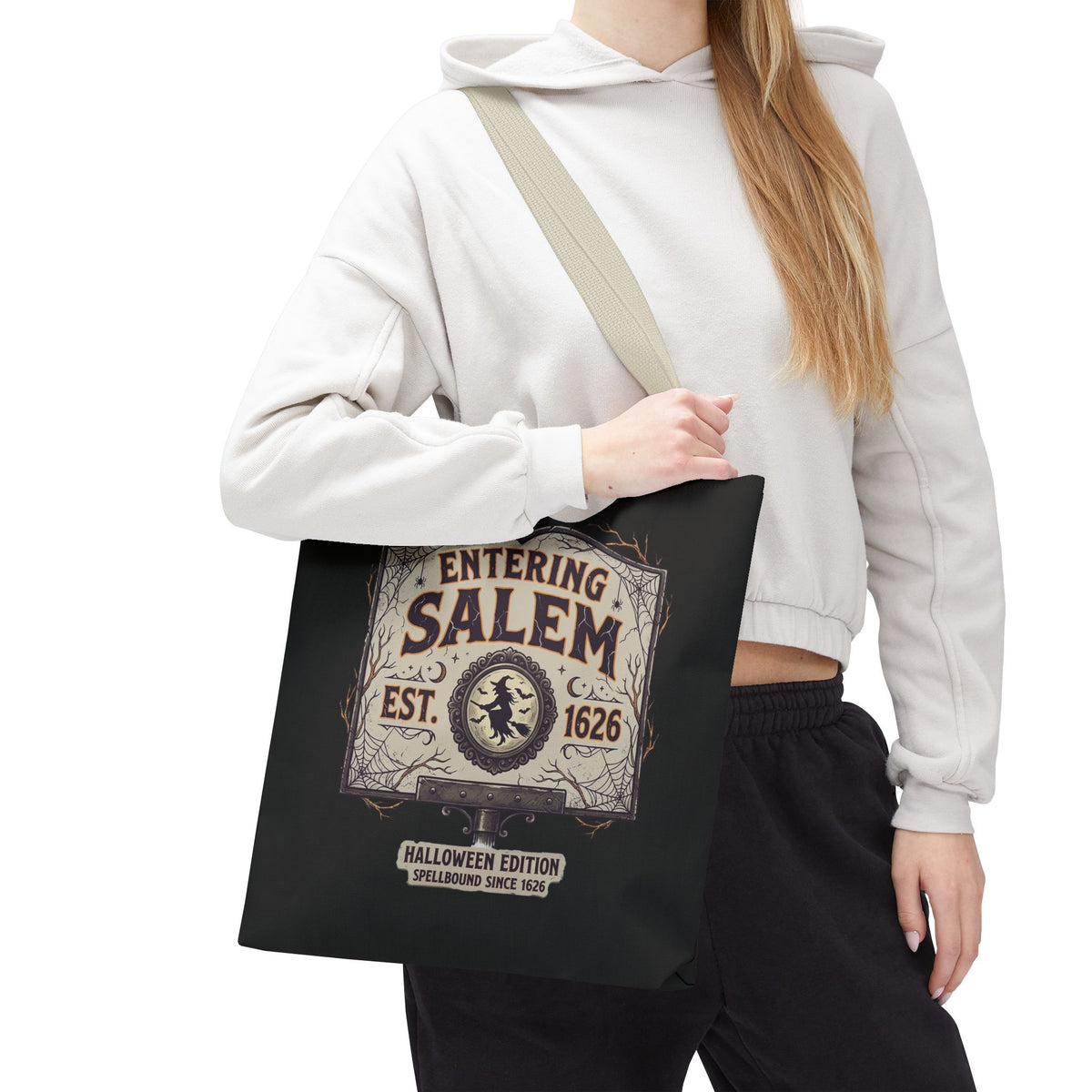 Spooky Entering Salem Tote Bag (AOP)