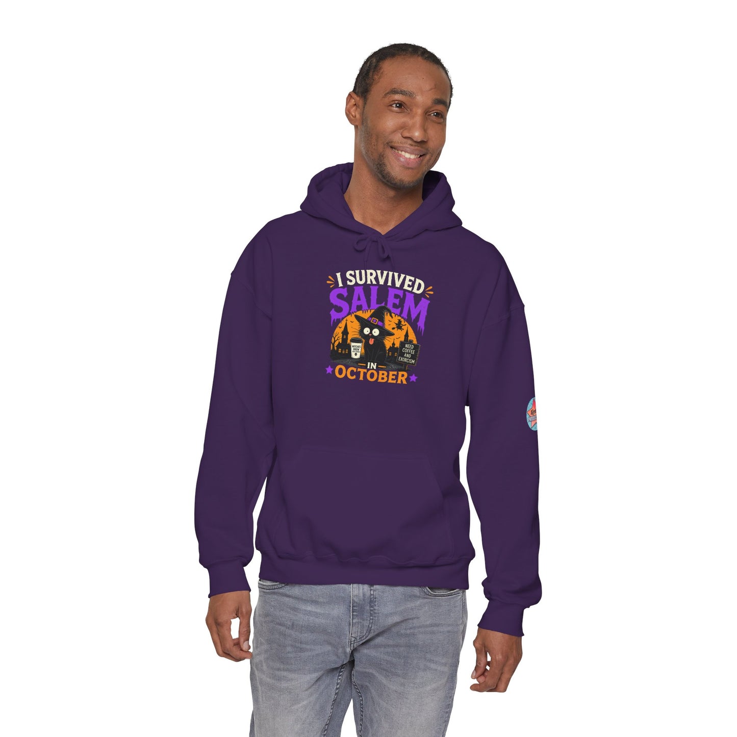 Survived Salem Cat - Unisex Heavy Blend™ Hooded Sweatshirt