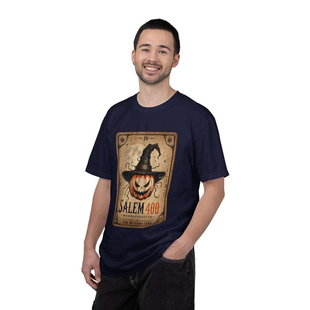 PUNKIN TAROT Unisex Garment-Dyed T-shirt – alternate view | SalemFootsteps