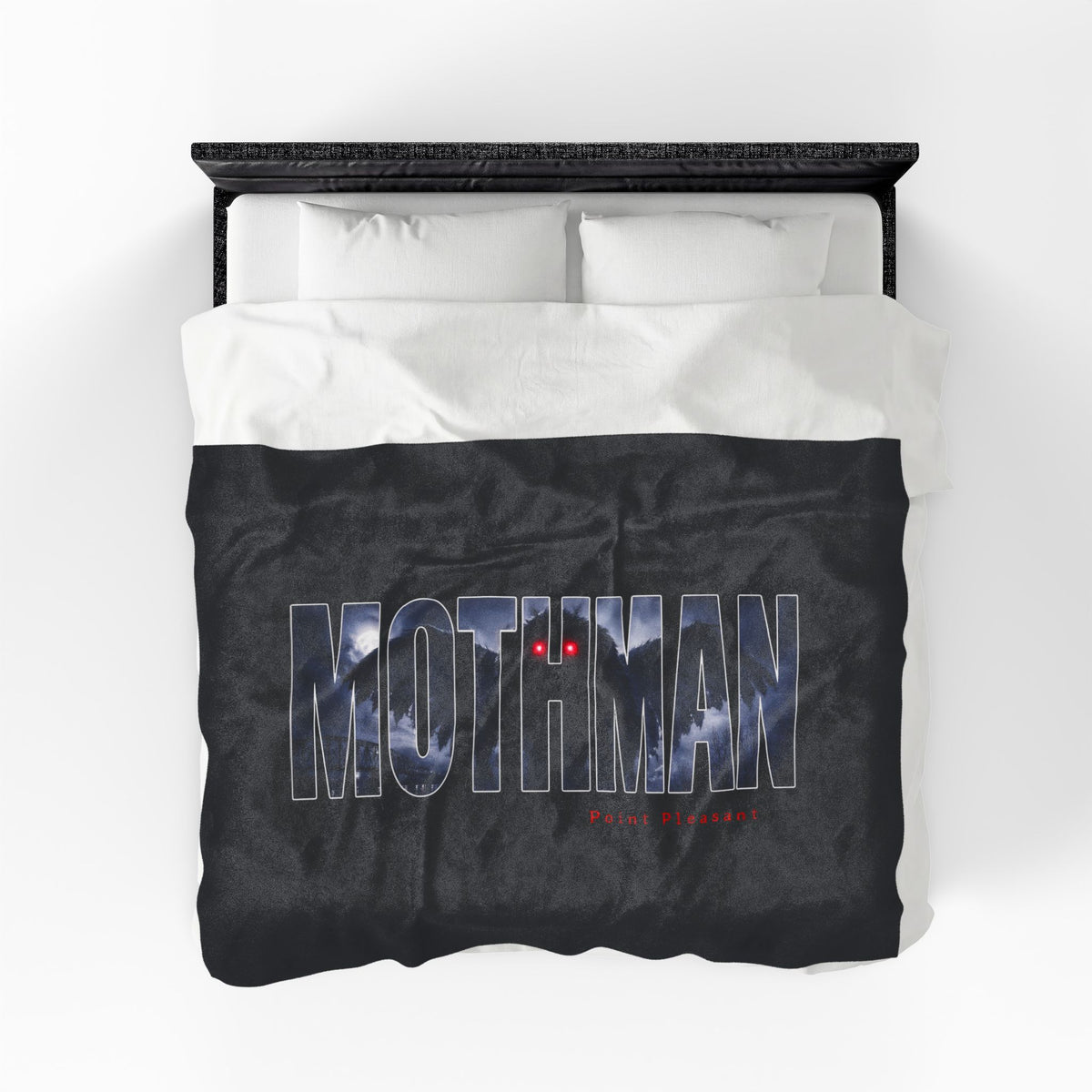 MOTHMAN LURKS Velveteen Plush Blanket
