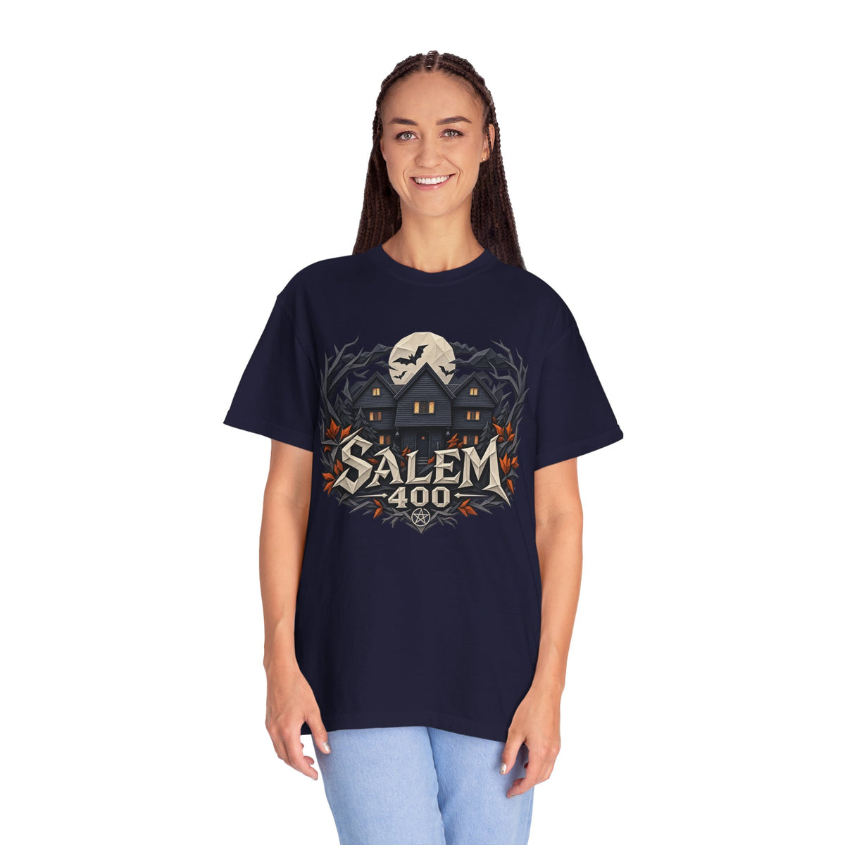 Salem 400 Witch House - Unisex Garment-Dyed T-shirt