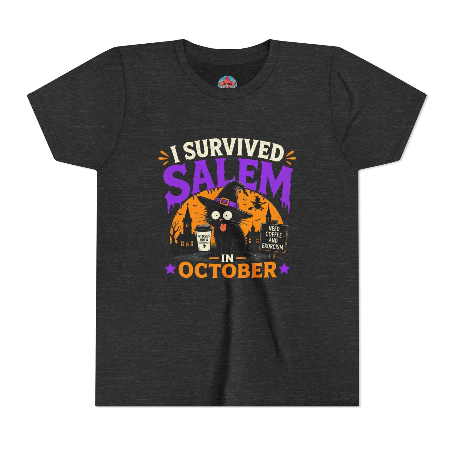 Survived Salem Cat - Youth Short Sleeve Tee