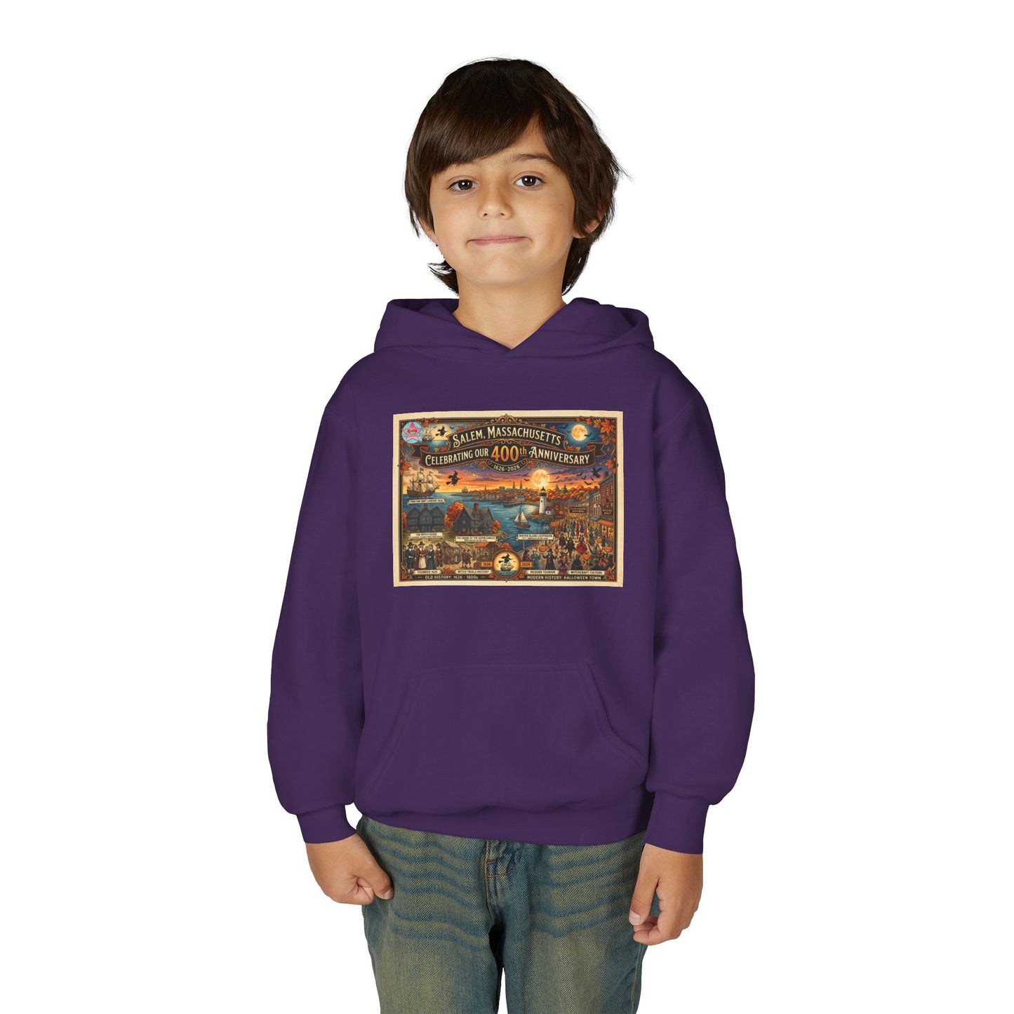 SALEM 400 Youth Heavy Blend Hooded Sweatshirt (More Colors)