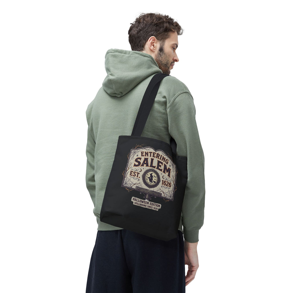 Spooky Entering Salem Tote Bag (AOP)