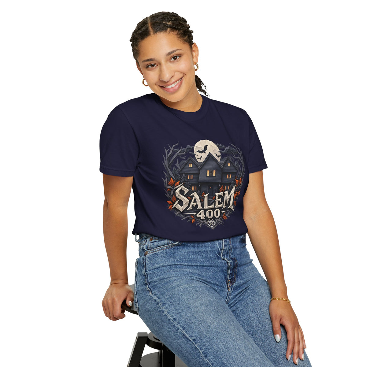 Salem 400 Witch House - Unisex Garment-Dyed T-shirt