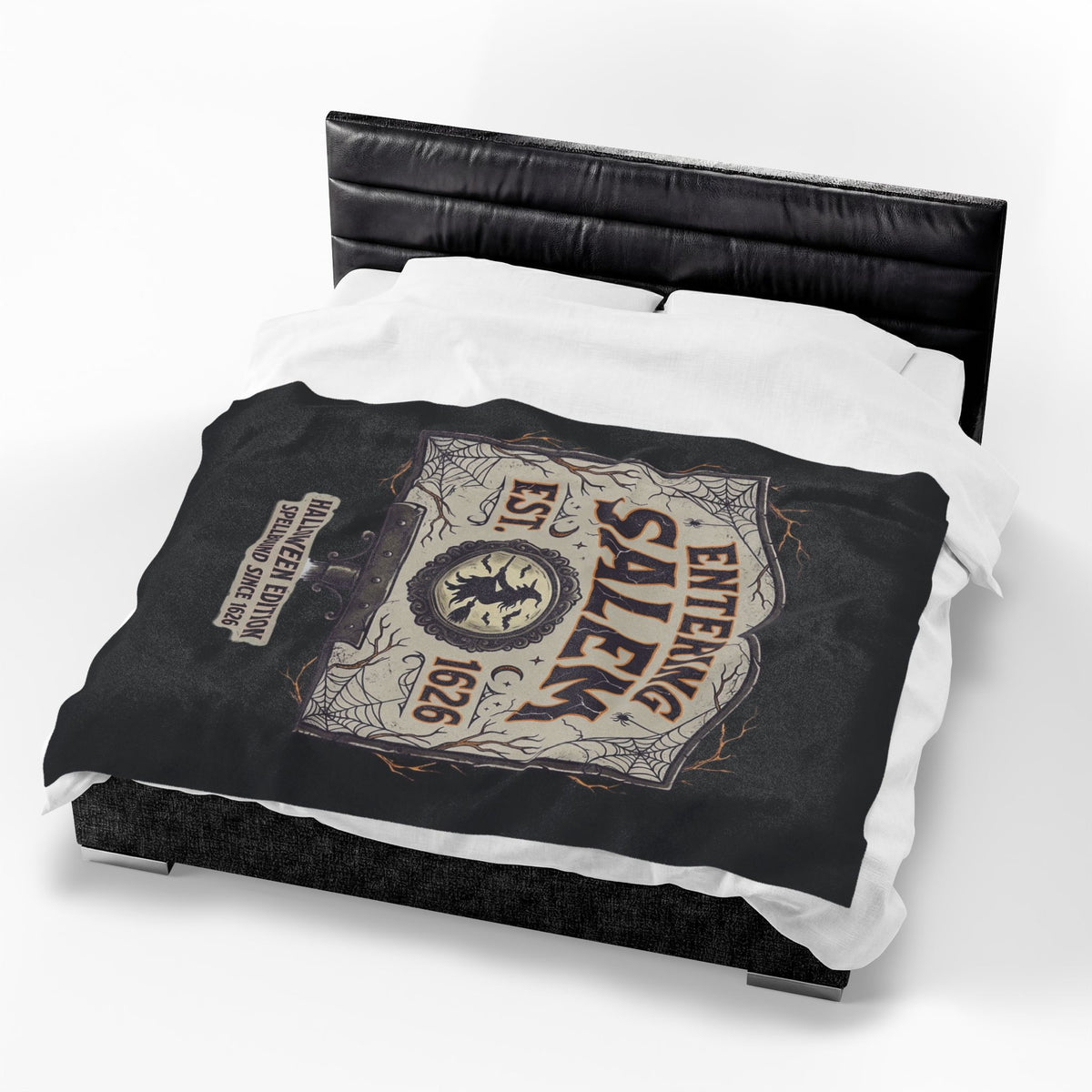 Spooky Entering Salem Velveteen Plush Blanket