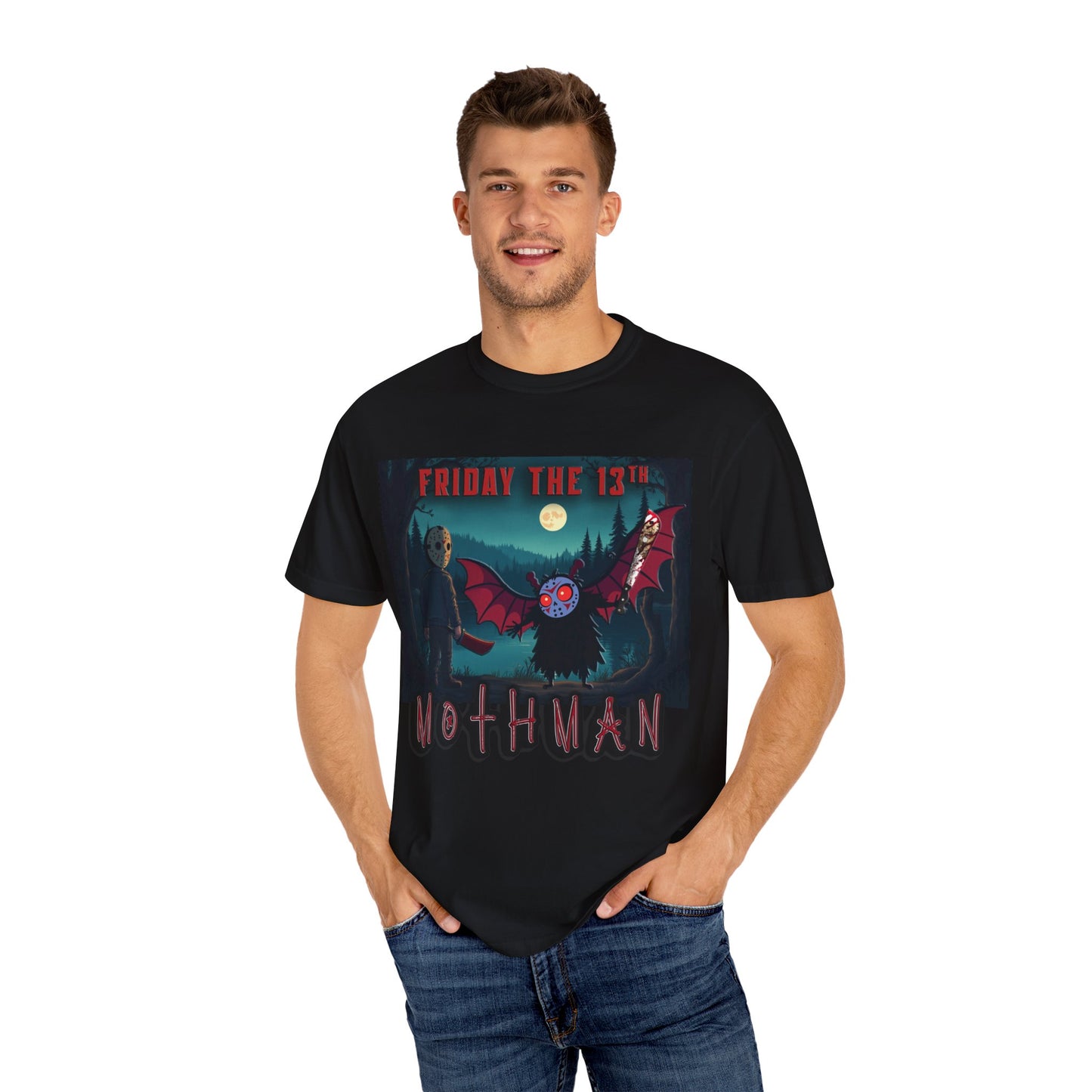 Mothman the 13th - Unisex Garment-Dyed T-shirt