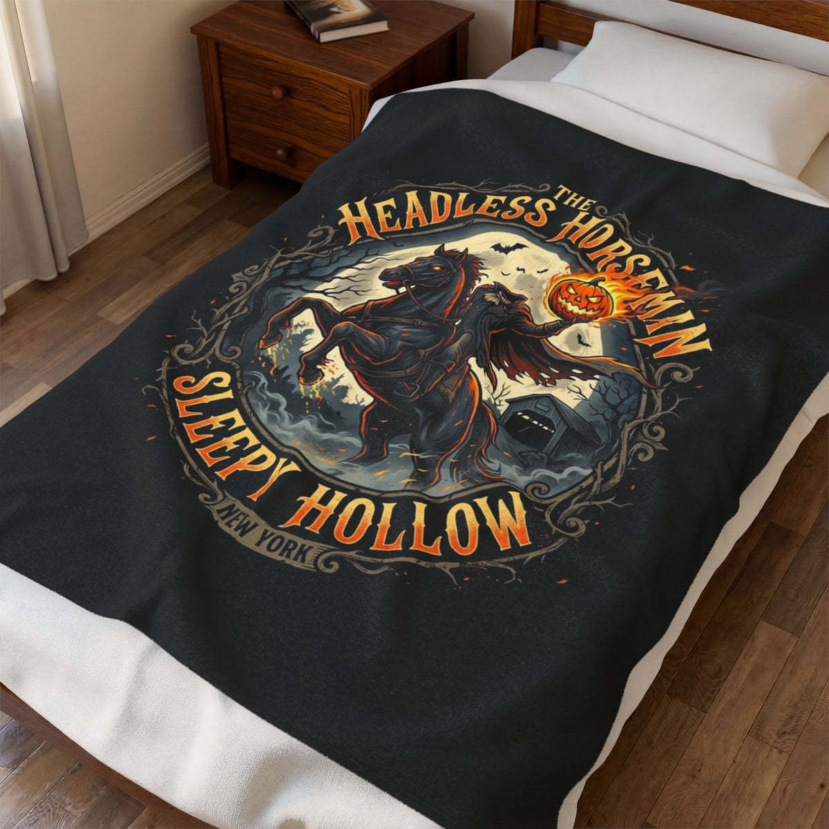 HEADLESS HORSEMAN Velveteen Plush Blanket