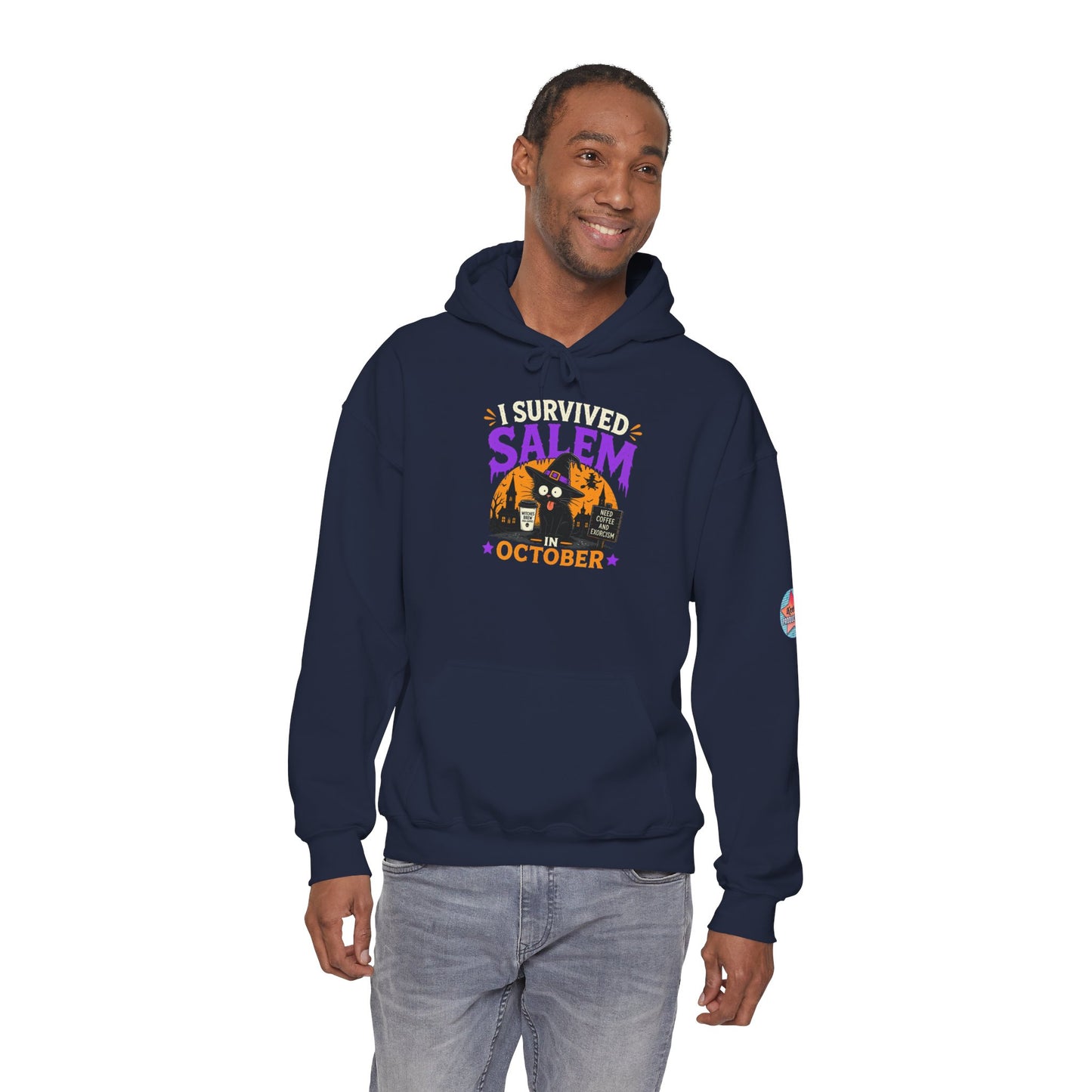 Survived Salem Cat - Unisex Heavy Blend™ Hooded Sweatshirt