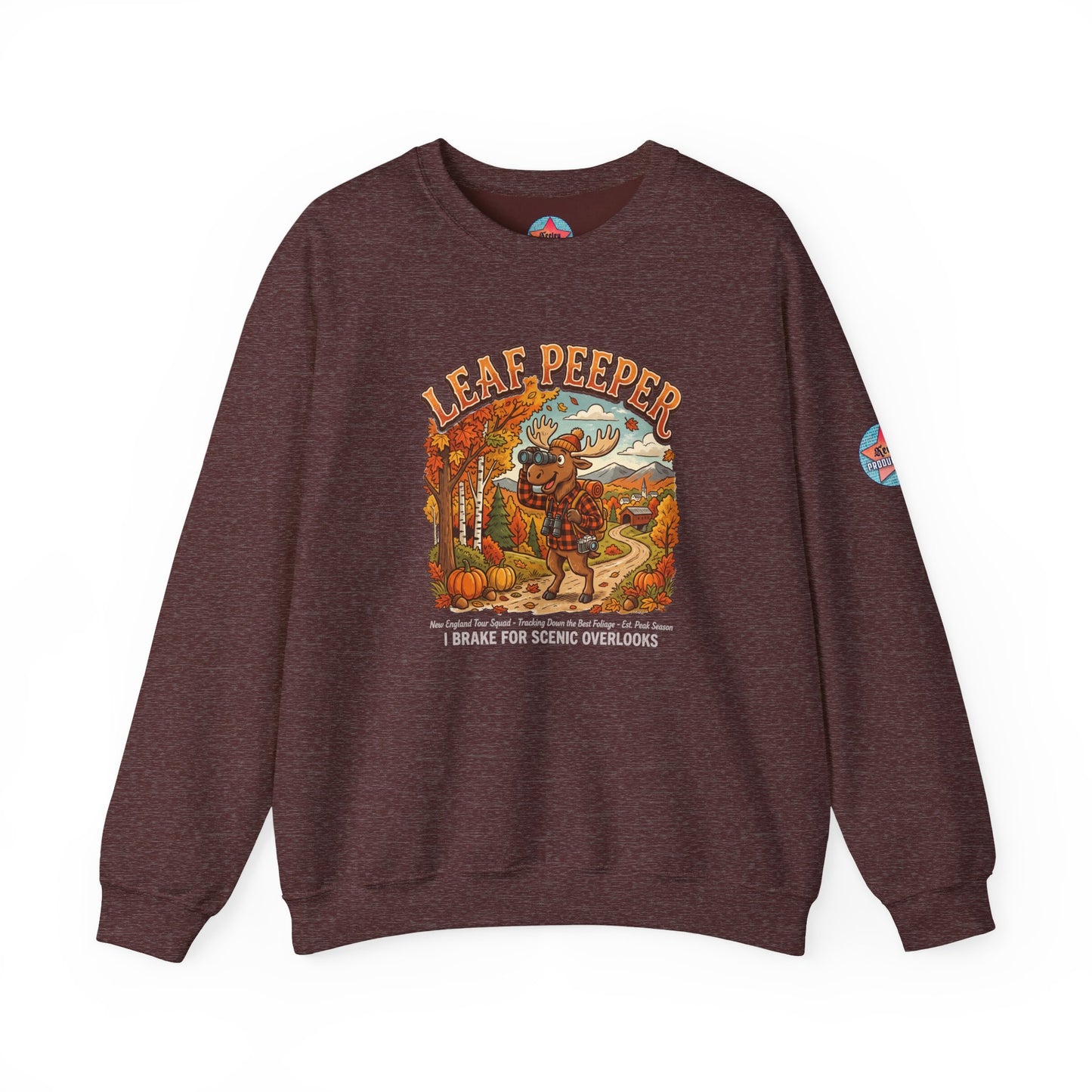 Leaf Peeper Moose - Unisex Heavy Blend™ Crewneck Sweatshirt