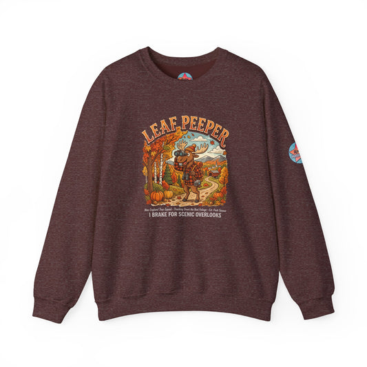 Leaf Peeper Moose - Unisex Heavy Blend™ Crewneck Sweatshirt