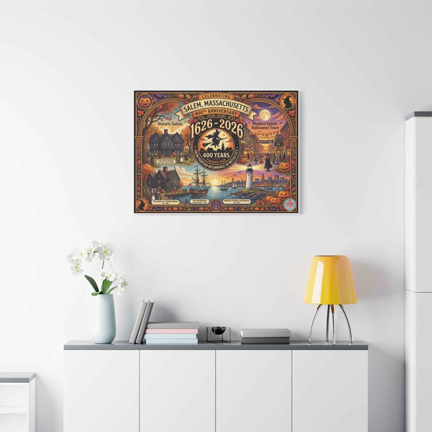 Celebrating Salem 400 Matte Canvas, Stretched, 1.25"