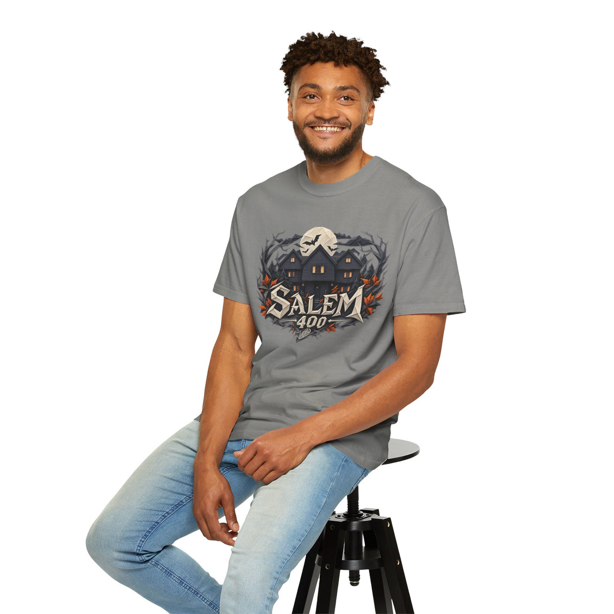 Salem 400 Witch House - Unisex Garment-Dyed T-shirt