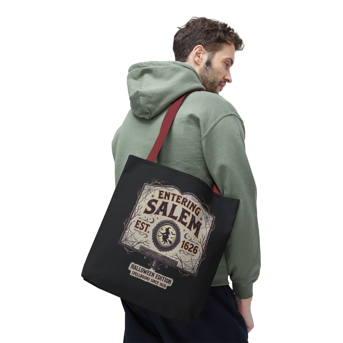 Spooky Entering Salem Tote Bag (AOP)