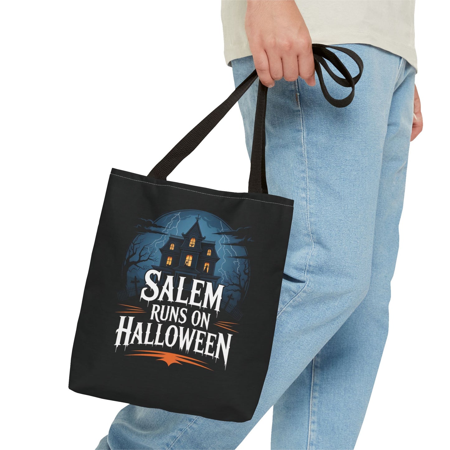 Salem Runs on Halloween Tote Bag (AOP)