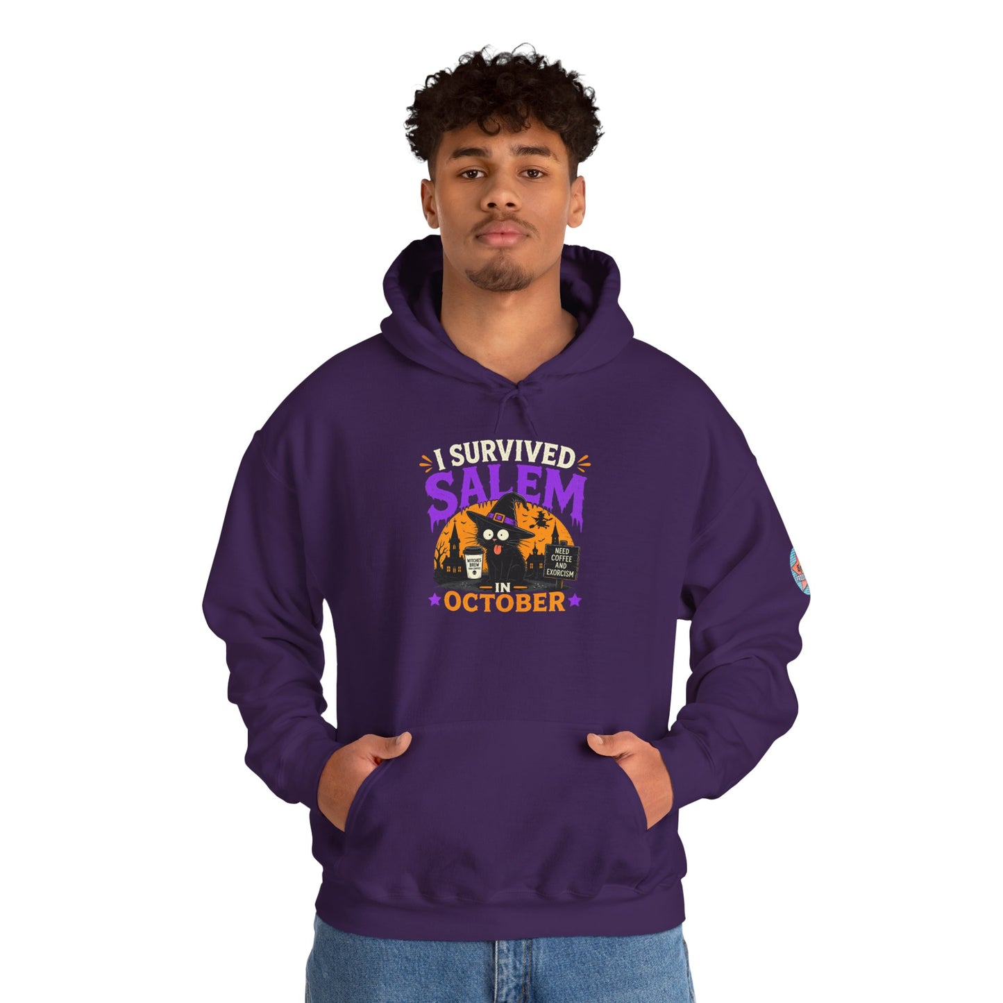 Survived Salem Cat - Unisex Heavy Blend™ Hooded Sweatshirt
