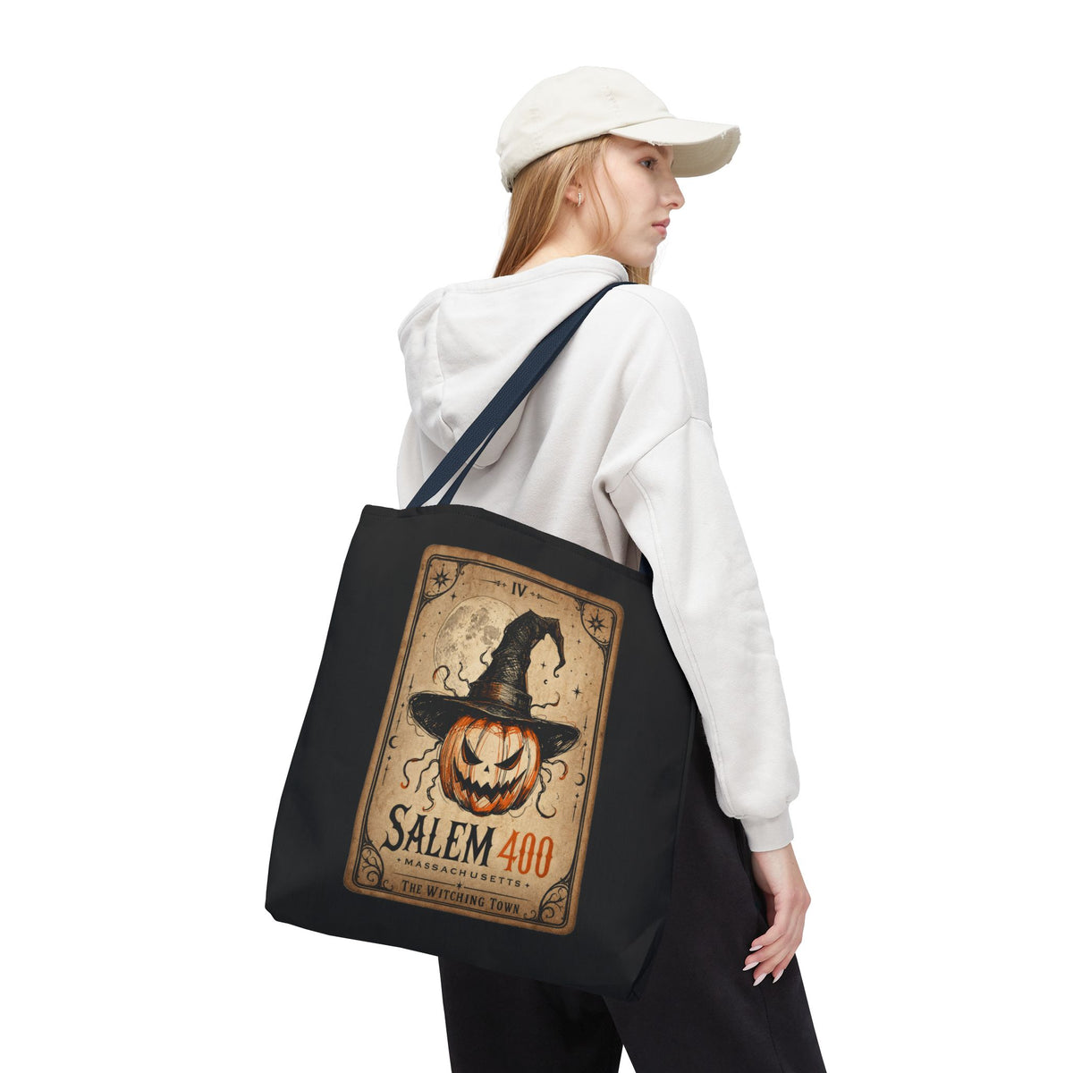 PUNKIN TAROT Tote Bag (AOP) – alternate view | SalemFootsteps