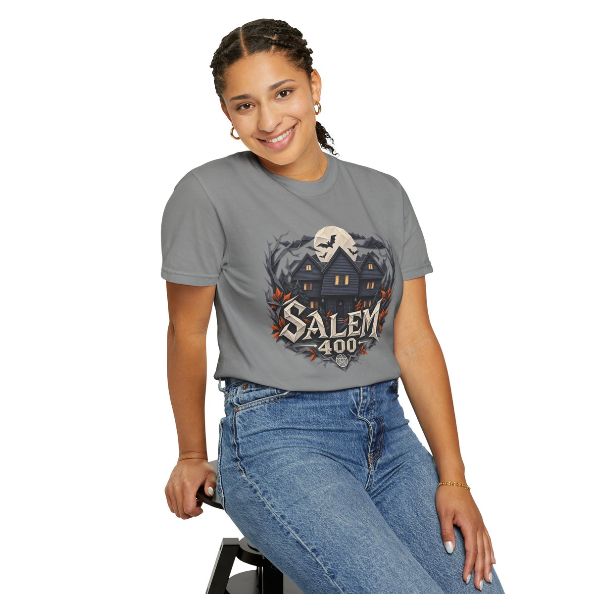 Salem 400 Witch House - Unisex Garment-Dyed T-shirt