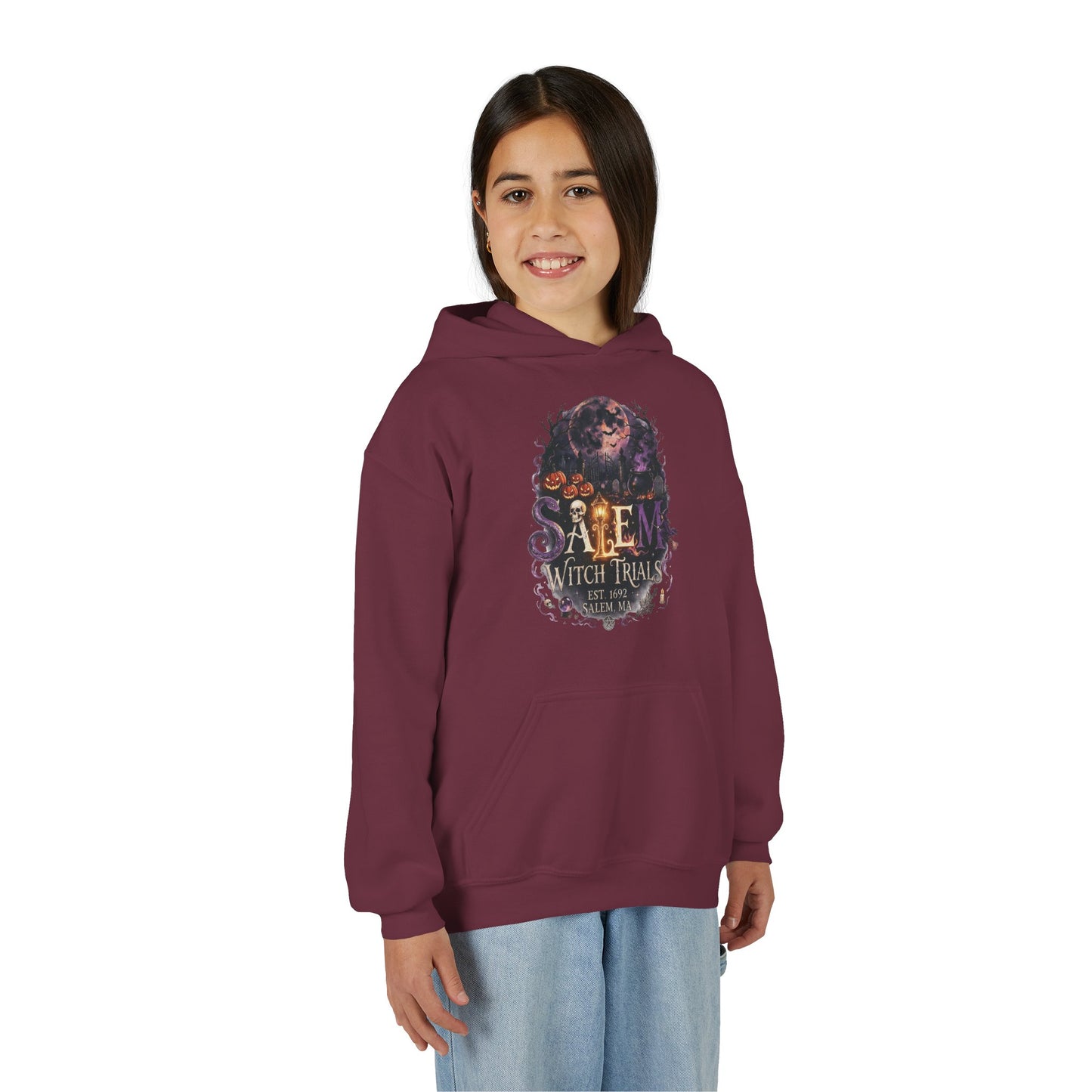 SALEM WITCH TRIALS Youth Heavy Blend Hooded Sweatshirt