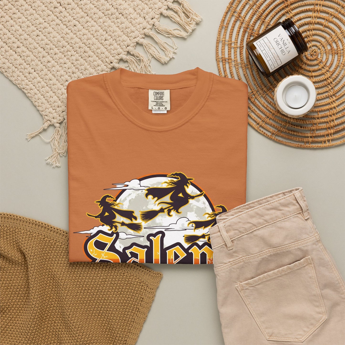 SALEM LOGO Unisex Garment-Dyed T-shirt