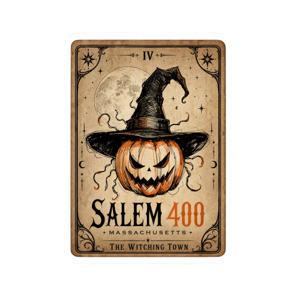 PUNKIN TAROT Kiss-Cut Stickers – front view | SalemFootsteps