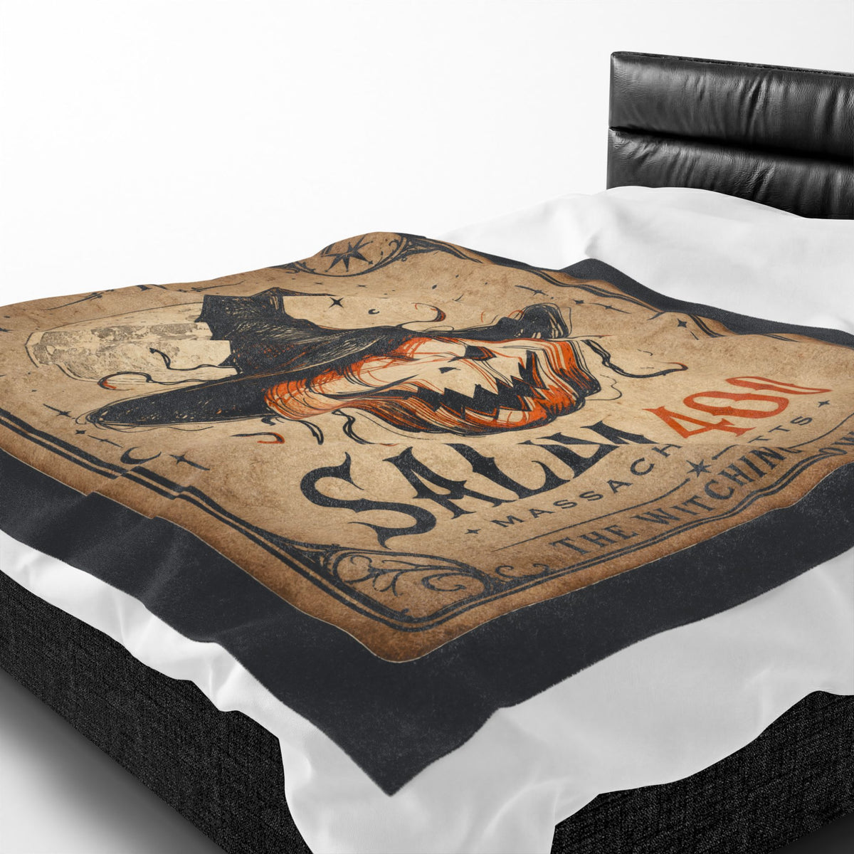 PUNKIN TAROT Velveteen Plush Blanket – alternate view | SalemFootsteps